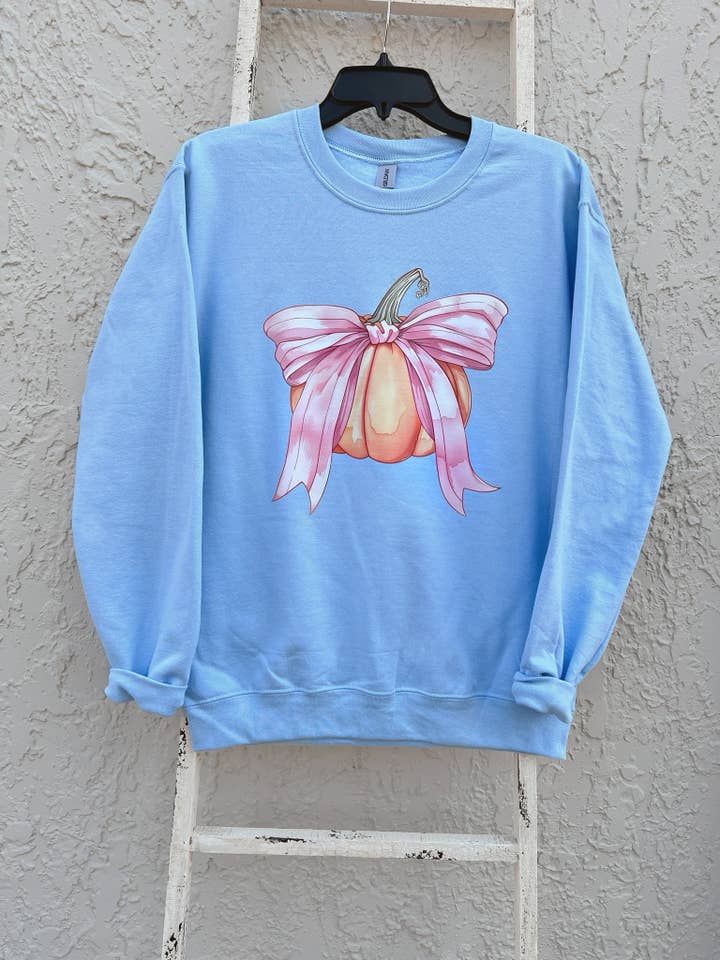 Sudadera Pink Bow Pumpkin para venta al por mayor de Signs By Aprils LLC