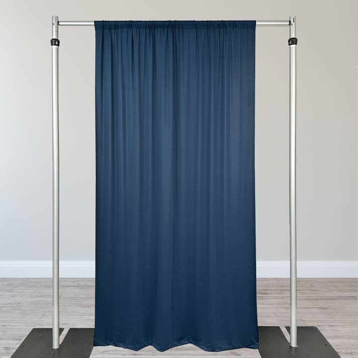 Stretch Spandex 14ft x 60" Drape/Backdrop Navy Blue for wholesale by YOUR CHAIR COVERS