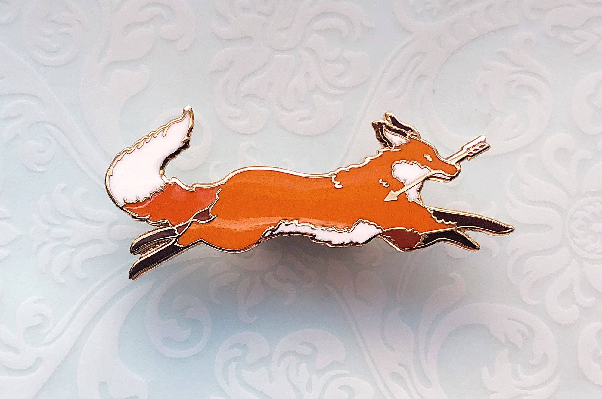 Alum and Ink - Wholesale Lapel Pin/Button - Red Fox Thief Enamel Pin8