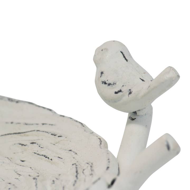 Foreside Home & Garden - Wholesale Jewelry Dish - Flora White Antique Birds Nest Deco Jewelry Trinket Tray1