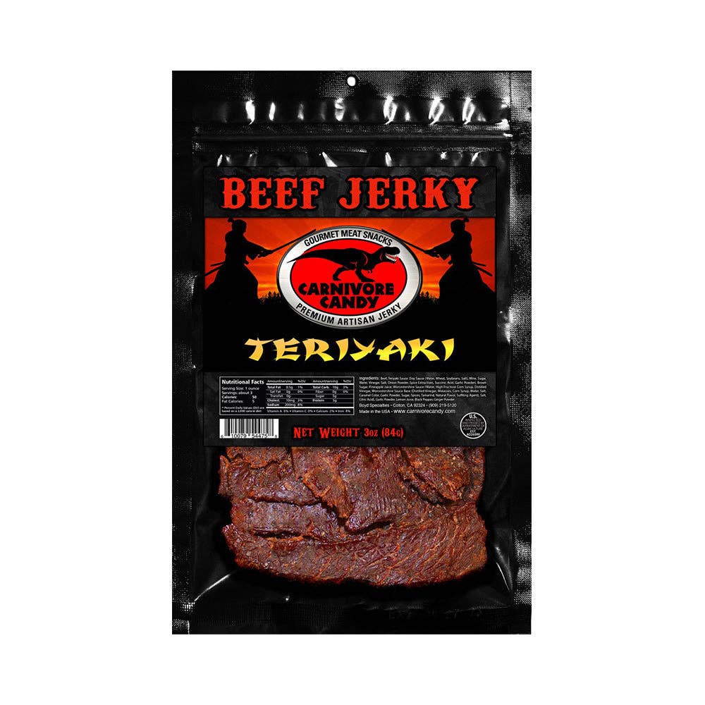 Fizz and Sweets Wholesale – Großhandel Trockenfleisch – Carnivore Candy Teriyaki Rindfleisch Jerky