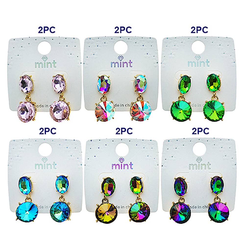 Atlas Fashion – Engroshandel Hængeøreringe og creoløreringe – Rivoli skåret krystalørering1