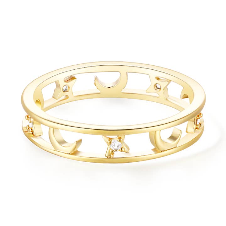 Anel Eclipse Orbital - ouro amarelo por atacado de Glacier Mist