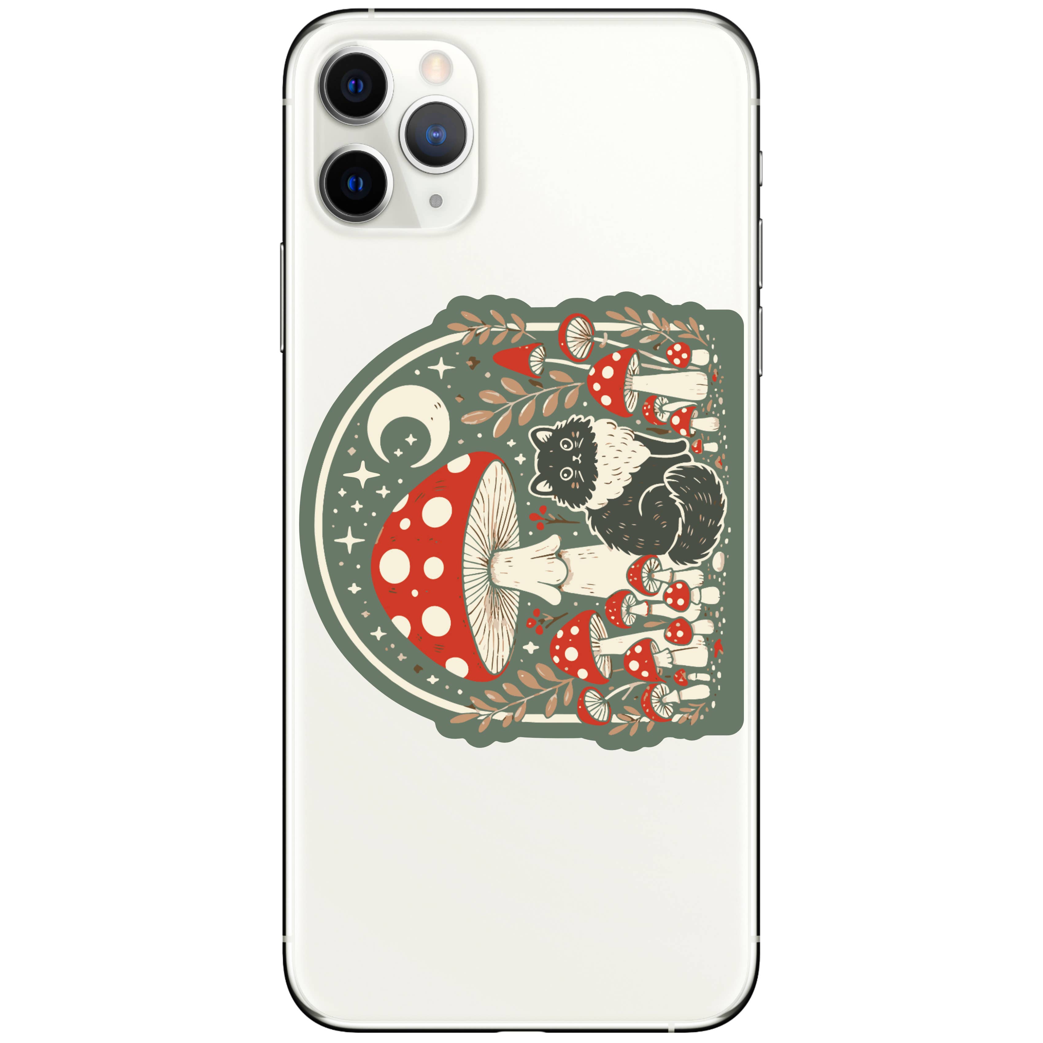 Juju and Moxie - Wholesale Sticker - Moon Mushroom Kitty Cat High Quality Vinyl Sticker4