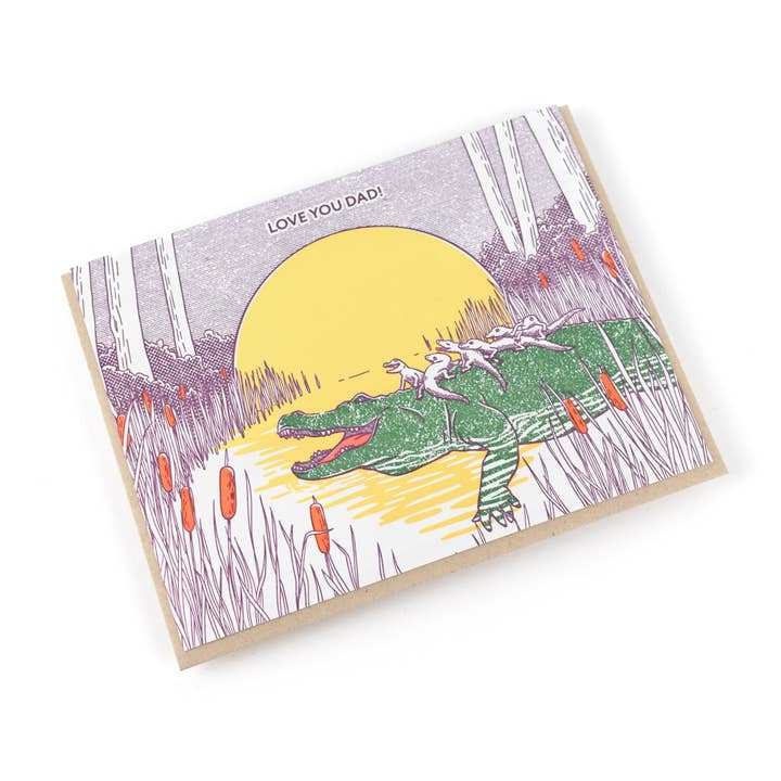 Porchlight Press Letterpress - Wholesale Father's Day Card - Card: Father's Day Croc Dad Greeting Card