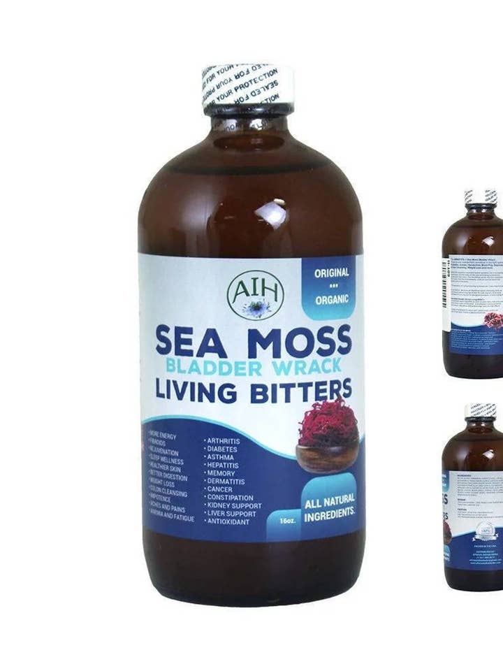 Sea Moss Tonic Pure Natural Organic 16 oz Bottle for wholesale by AfroCosmetics & Culture