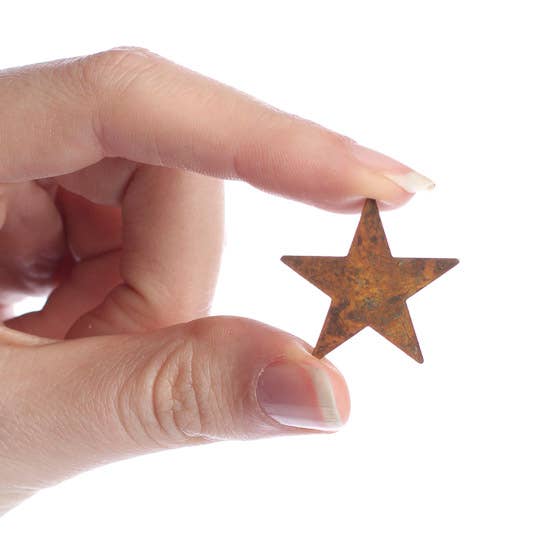 Factory Direct Craft - Venta al por mayor Material para manualidades - Estrellas de hojalata oxidada de 2,5 cm (paquete de 100 unidades)2