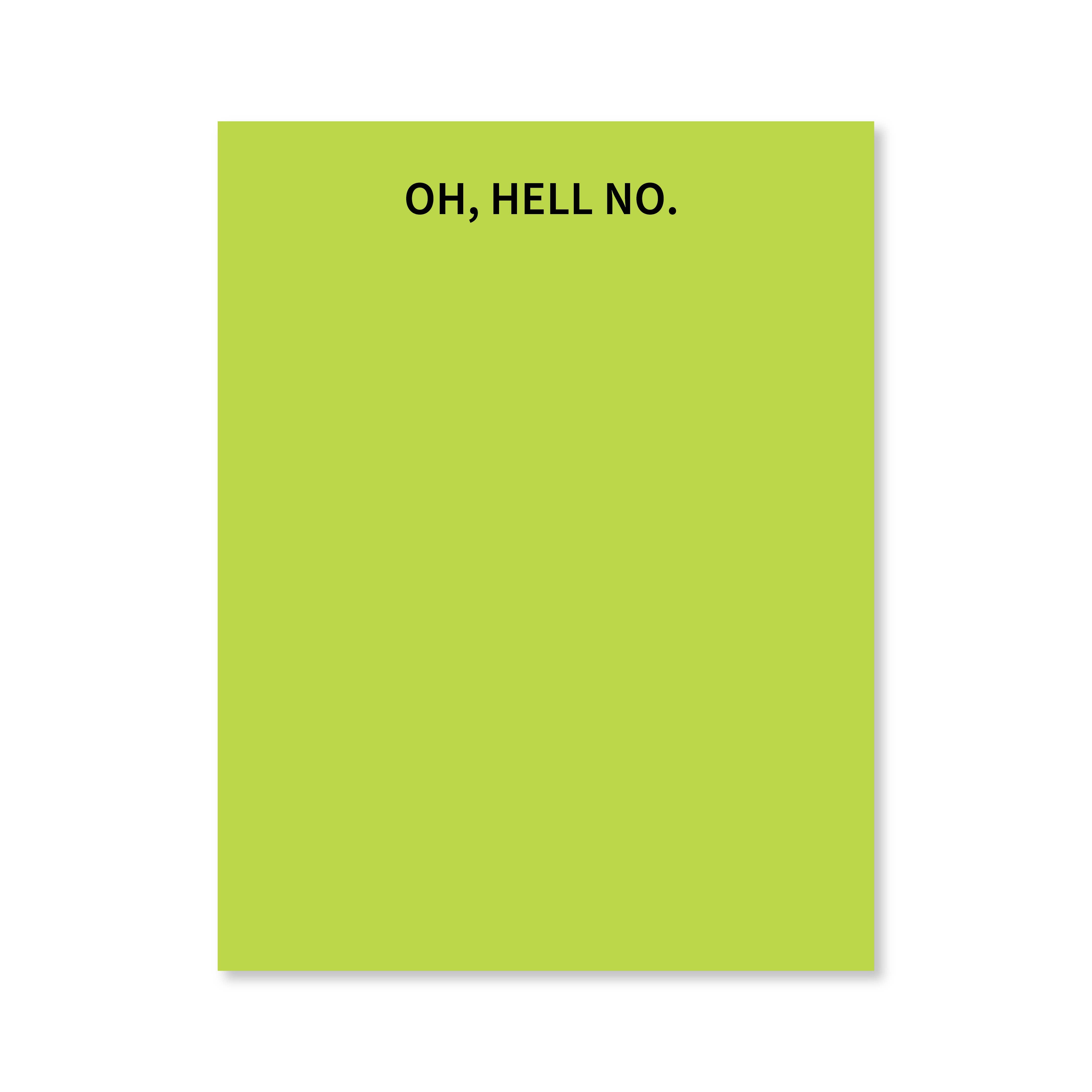 Public School Paper Co. – Bloco de notas por atacado – Oh inferno, sem bloco de notas2