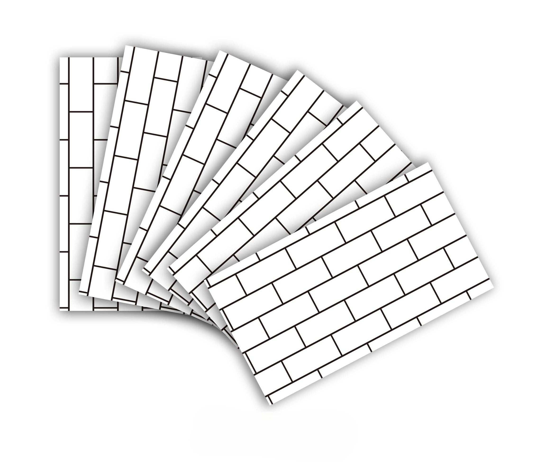 J&V TEXTILES - Wholesale Wall Accent - 6 Pack of Marble Peel and Stick Backsplash Waterproof Washroom Wall Panels - 11.8"x23.6"1