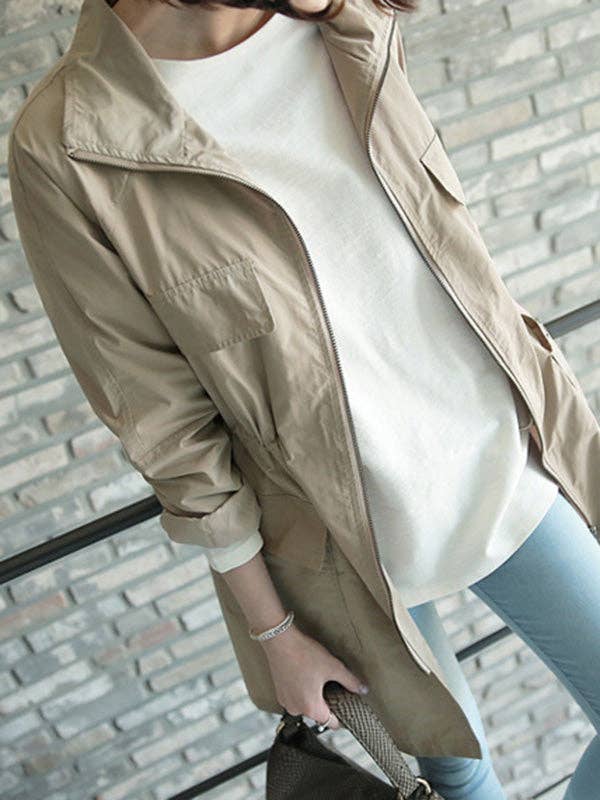 Sheer Trend – Túnica - Mulher por atacado – Camisetas simples de mangas compridas de cor sólida5