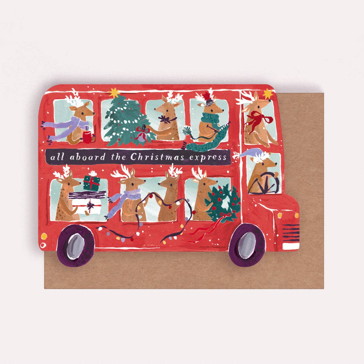 Sister Paper Co. - Wholesale Christmas Card - Reindeer Bus Christmas Card | Holiday Cards | Christmas 20263