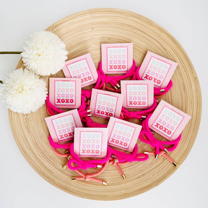 Tiny Gift Society – wholesale Hårsnoddar – Dam – "XOXO" Dubbel Hårsnodd - Alla hjärtans dag Tackgåva4