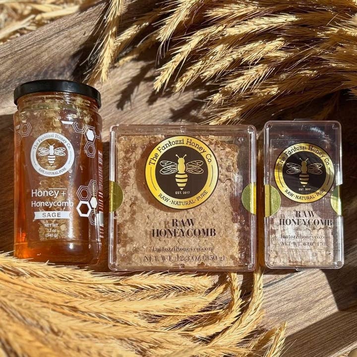Fantozzi Honey Company - Wholesale Honey - Raw Sage Honeycomb – Natural Raw Honey Gift, 12.3 oz6