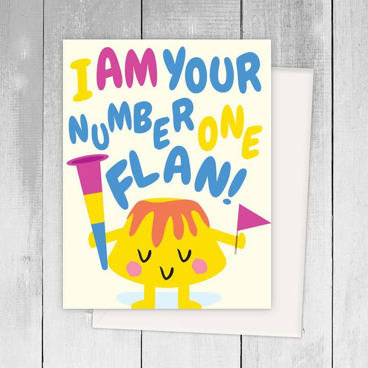 Spanische Flan-Grußkarte Nummer Eins für den Großhandel von Viva Greetings