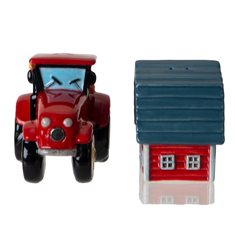 Pacific Trading - Wholesale Salt & pepper shaker set - Tractor & Barn Salt and Pepper Shaker Set2