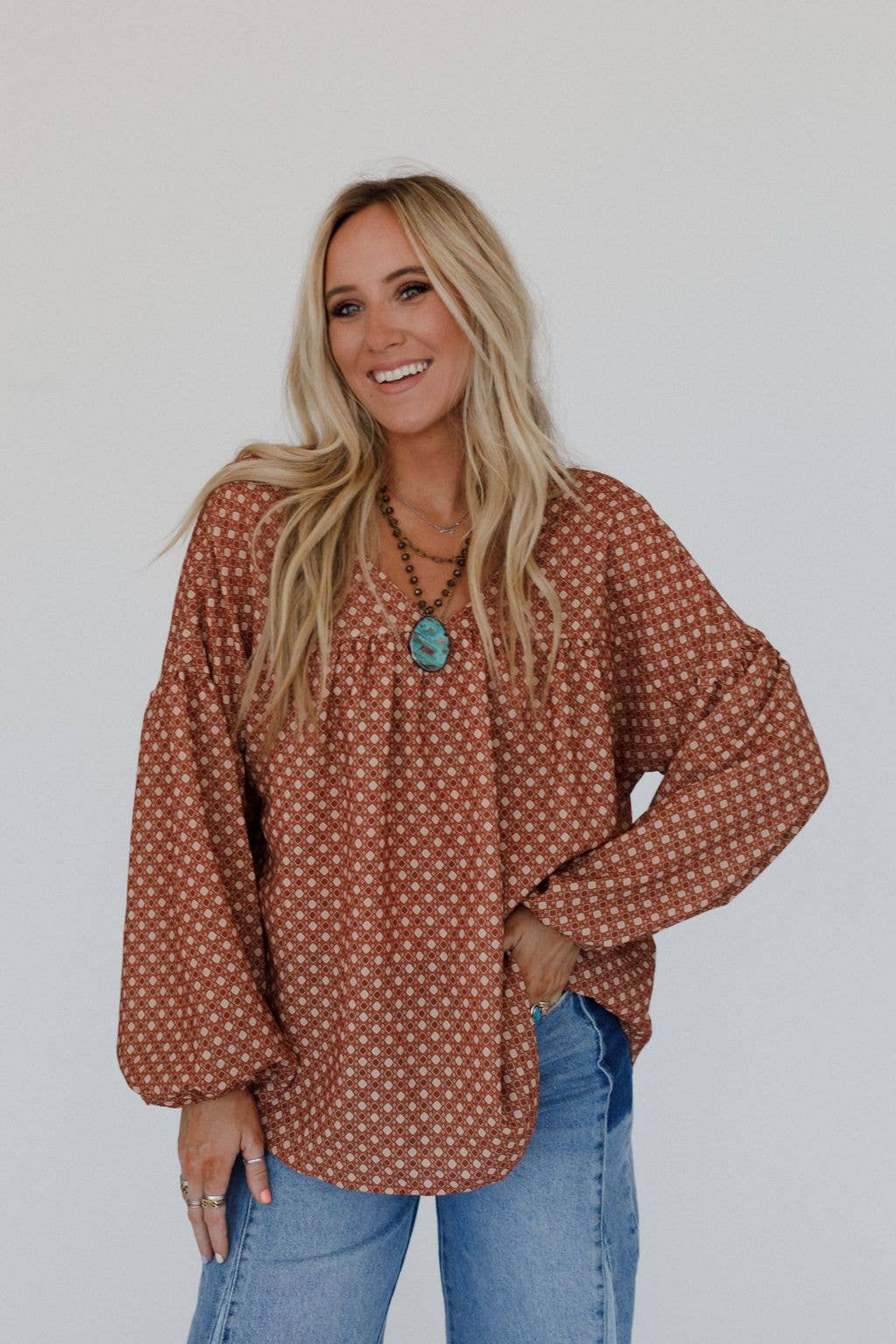 Three Bird Nest - Vente Chemisier – femme - Top imprimé Kendrix - Ginger6