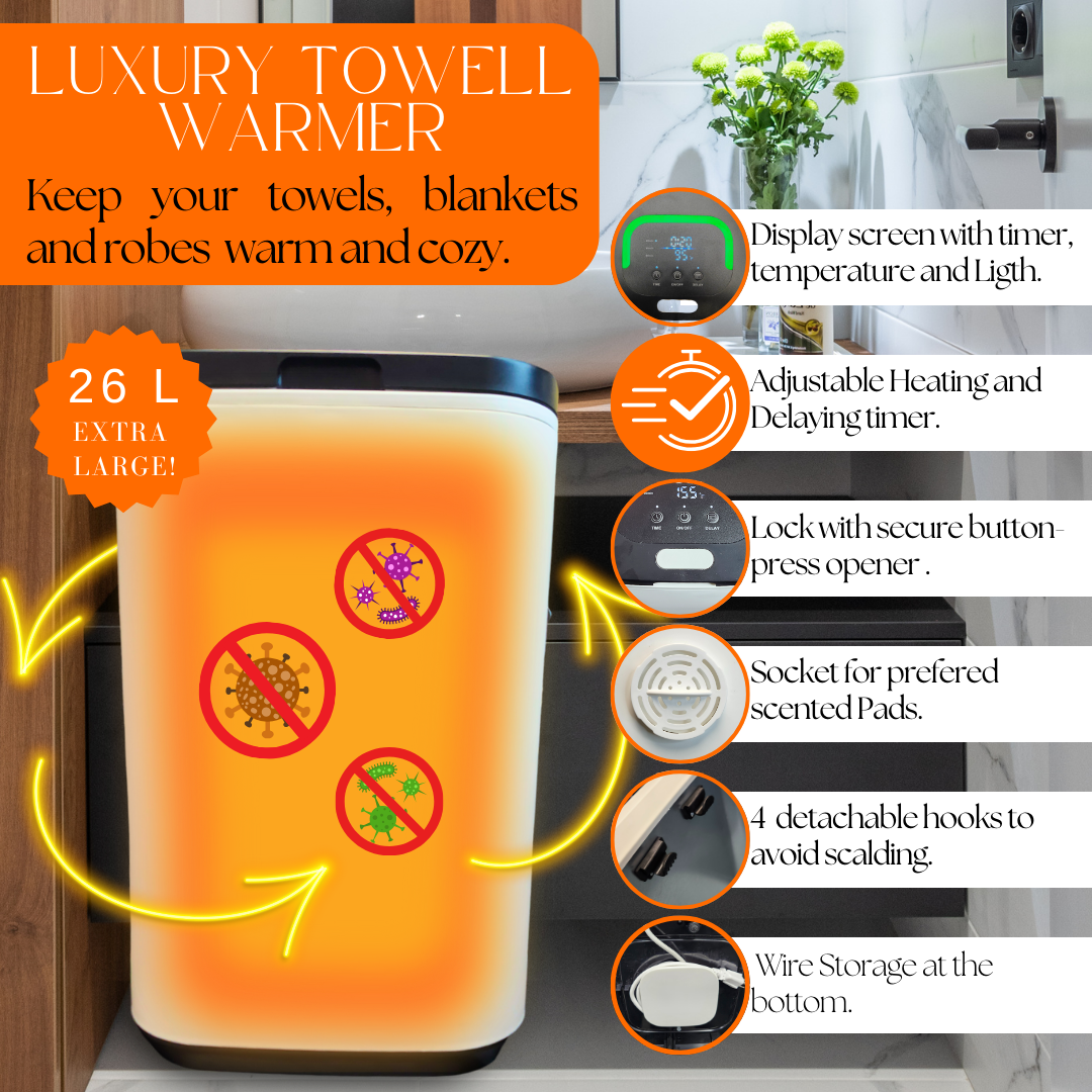 Mystic Romance – Engroshandel Håndklædeholder/ophæng – Di'Aroma Håndklædevarmer i hvid og sort1