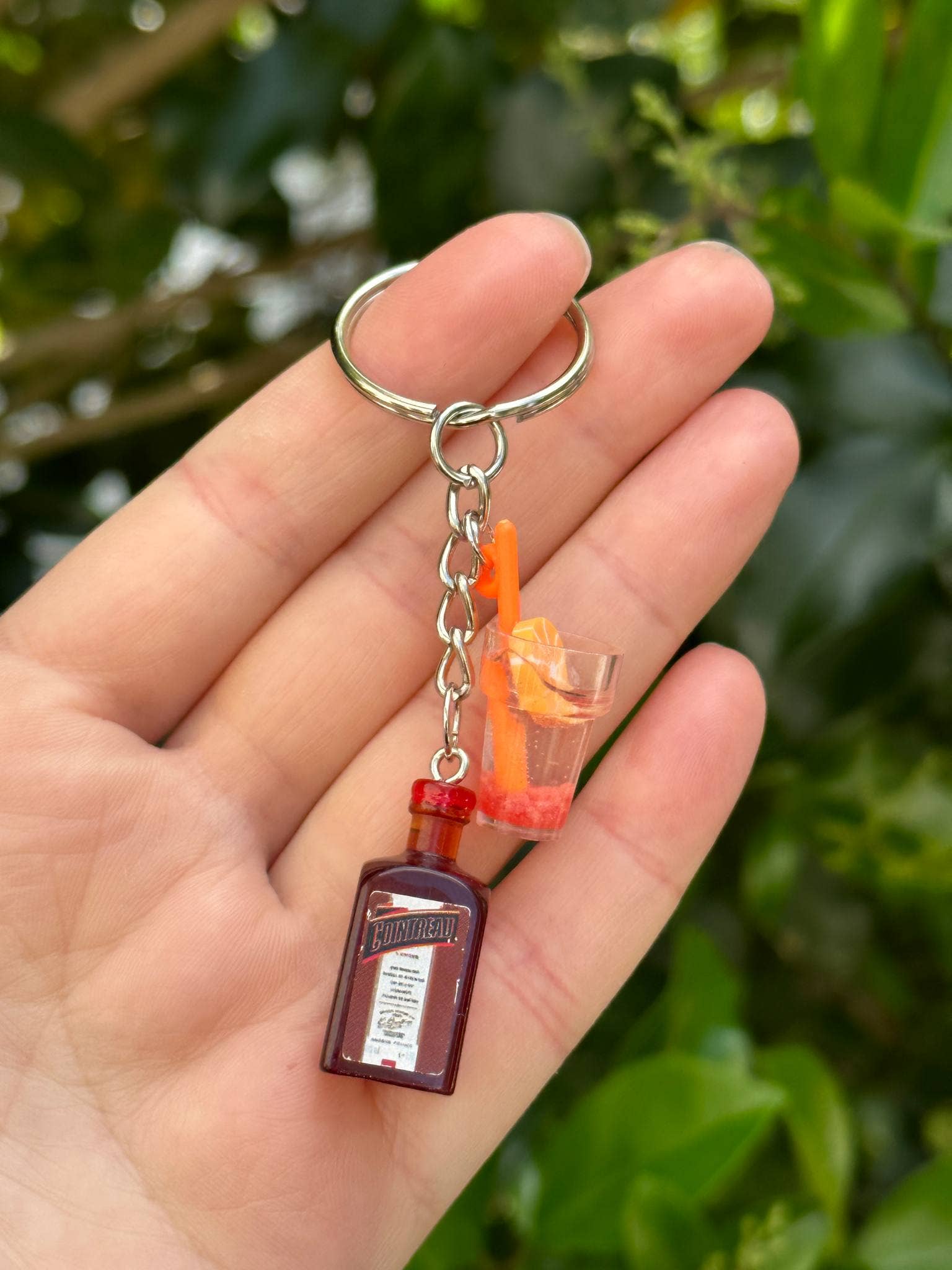 Arcfo Jewelry - Wholesale Keychain - Unisex - Mini Cointreau bottle Keychain with drink cup charms3