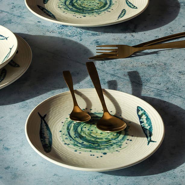 Novastyl - Wholesale Dinner Plate - Dessert plate sardine
20cm in stoneware3