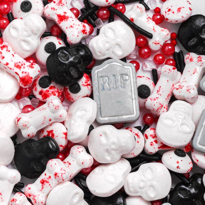 Sprinklemania - Wholesale Sprinkles - Sprinklemania Sprinkles : GREY Halloween, 3.5oz Cube