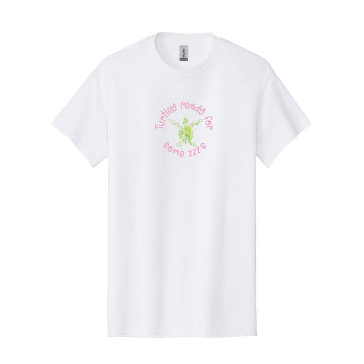 Turtley Ready White Tee for wholesale by MCCC Sportswear