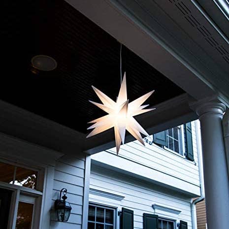 Elf Logic - Wholesale Christmas Decoration - 18" Easy Assembly Moravian Star - Hanging Outdoor Star Light