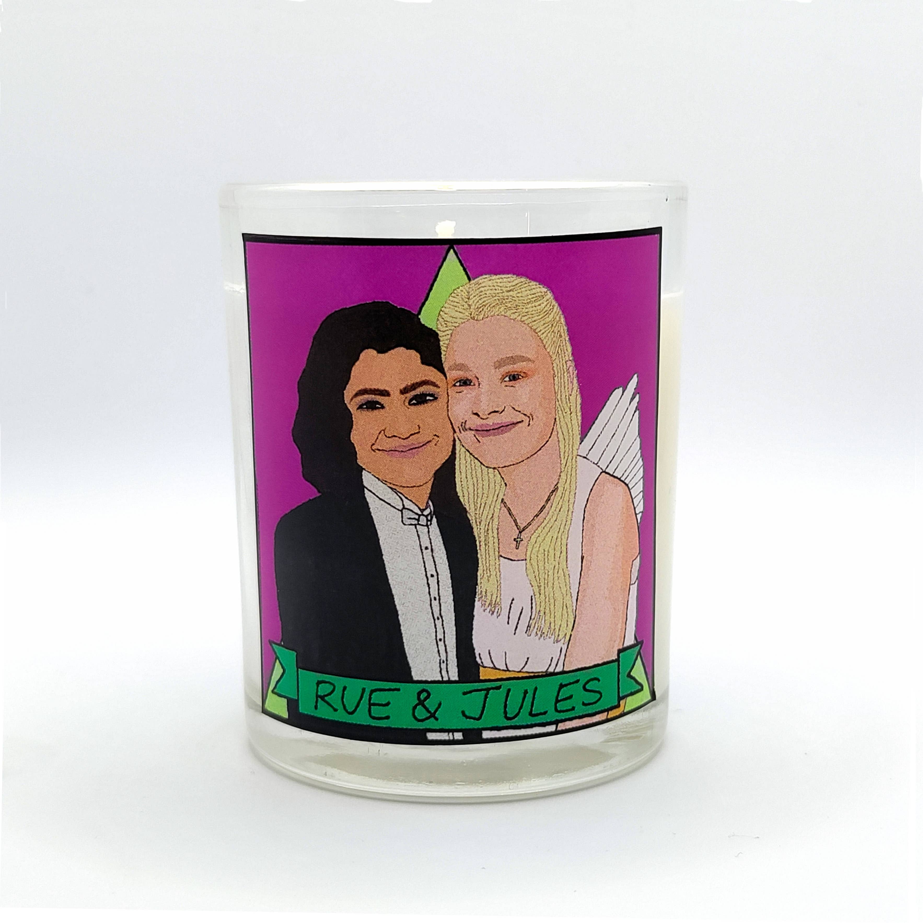 Flaming Idols - Wholesale Jar/Filled Candle - Euphoria: Rue & Jules Glass Votive Candle0