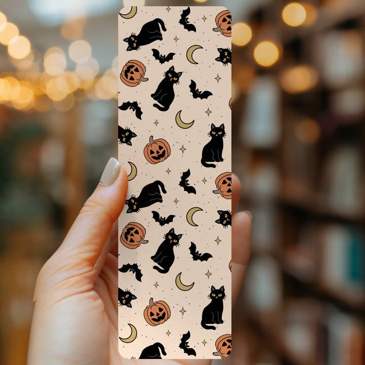 Vintage Black Cats Bookmark – Soft Matte Laminated for wholesale by Indie Heart Studio