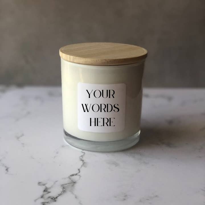 8 oz Branco | Velas de copo de vidro | Etiqueta privada/personalizada por atacado de Ever Rose Candle Co.