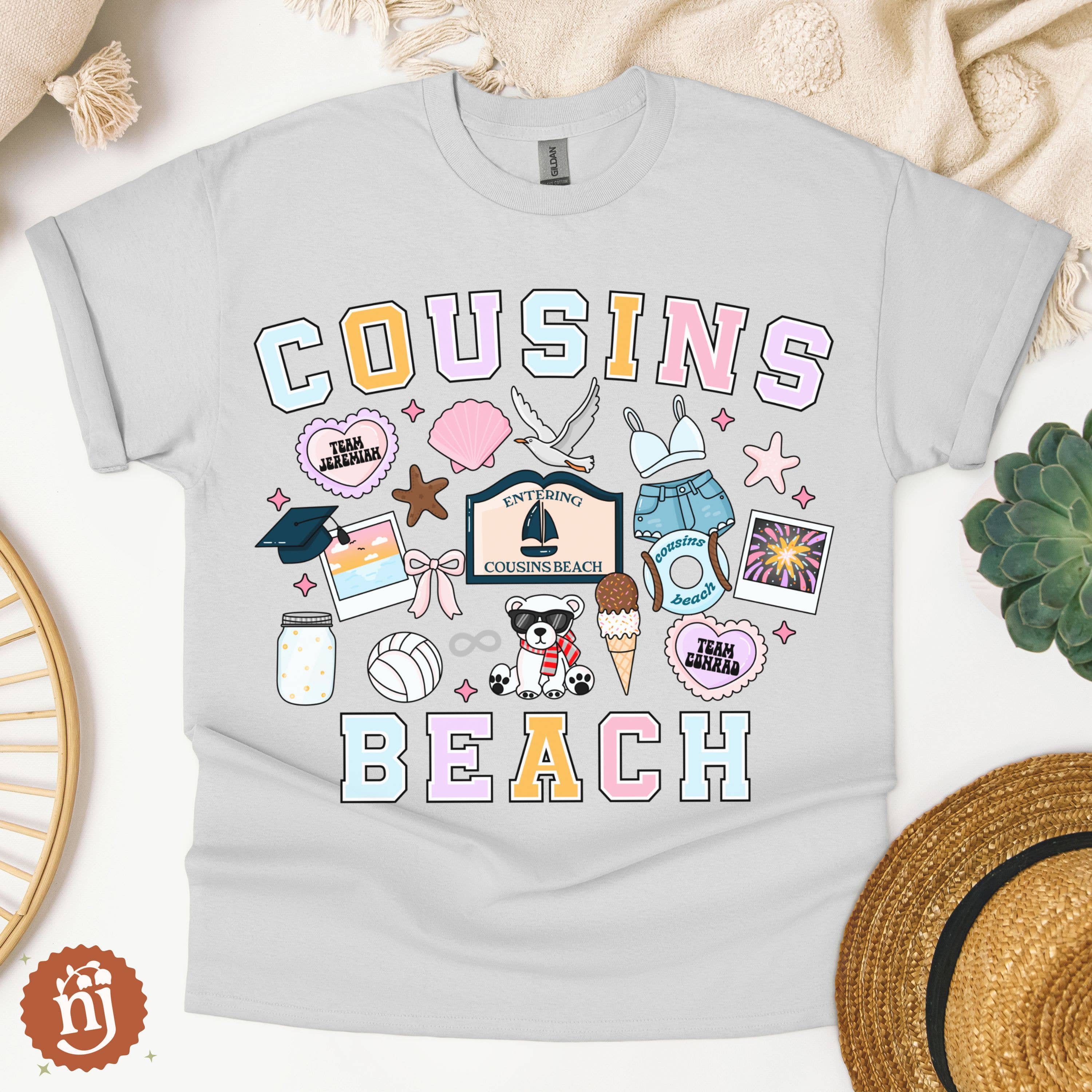 Nearly June Design Co – wholesale T-shirt (graphic) – unisex – The Summer I Turned Pretty Cousins Beach T-Shirt1