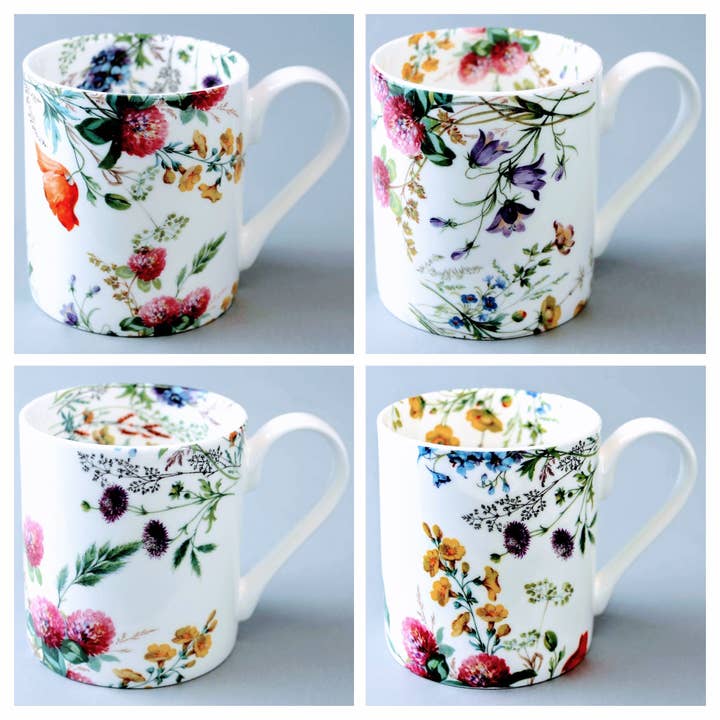 Rob Turner THE ART OF TABLEWARE - Wholesale Coffee Mug - Field Flowers 3/4 pint Mug