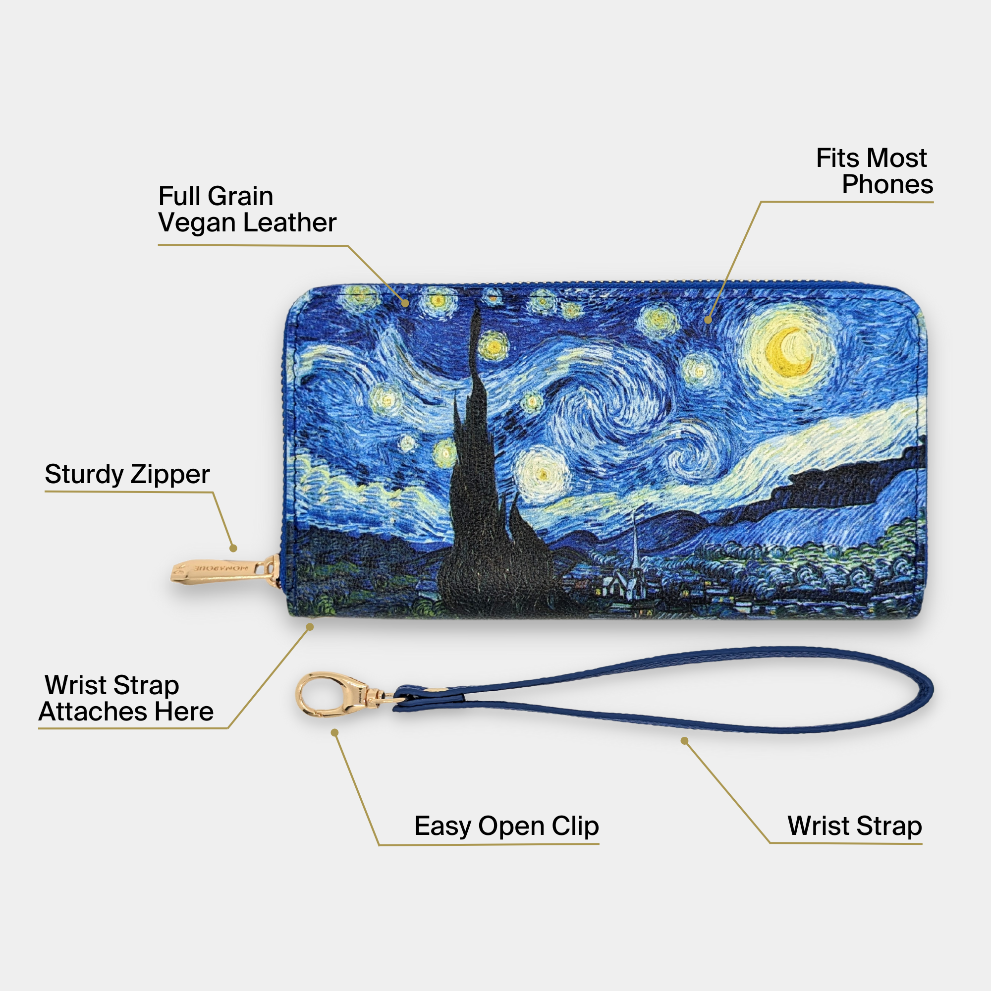 Monarque - Vendita all'ingrosso Portafogli - Donna - Portafoglio da polso floreale Petunia viola-Clutch fiore O'Keeffe5