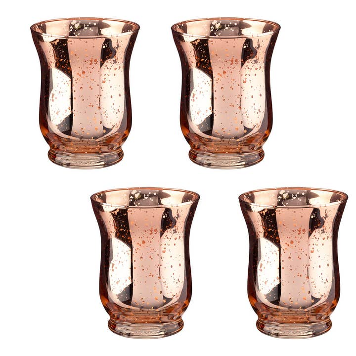 Copper Mercury Tulip Shaped Glass Votive or Tea light Holder for wholesale by Lillian Rose