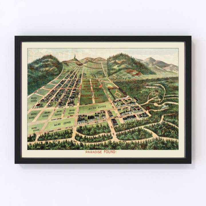 Vintage Map of Haight-Ashbury District, California 1893 for wholesale by Ted's Vintage Art