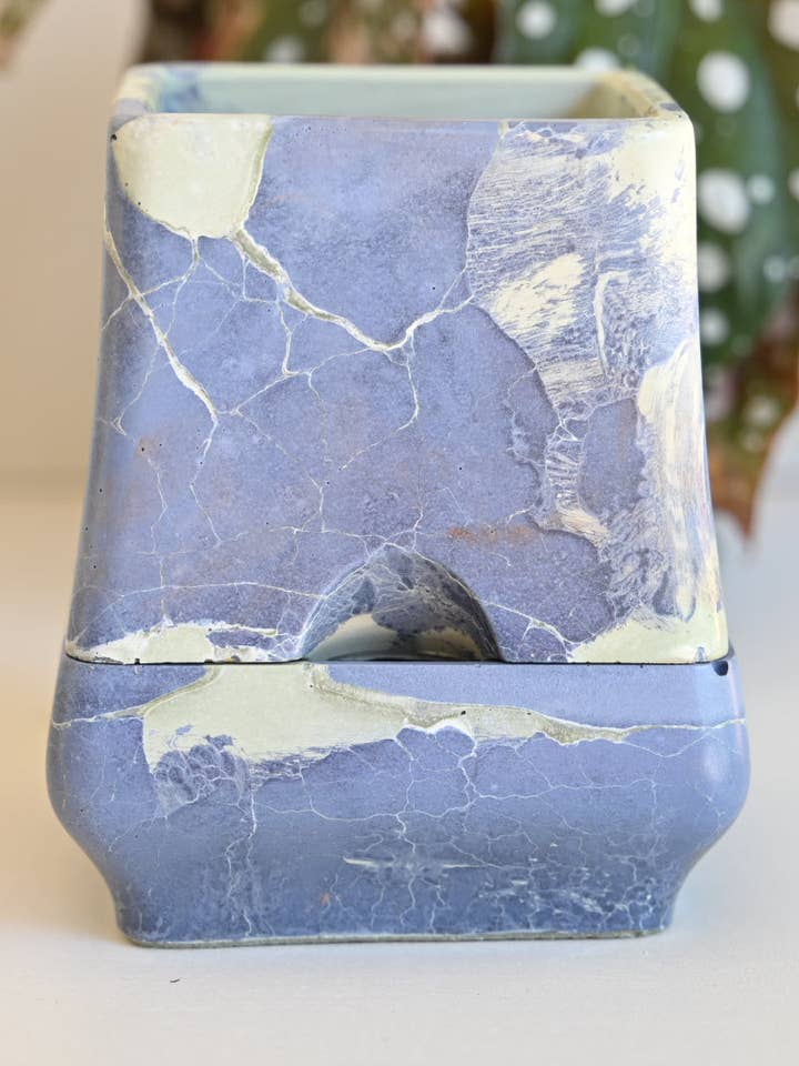 Belle Self-Watering in Sea Foam - One-of-a-Kind Handmade Planter for wholesale by The Curated Jungle