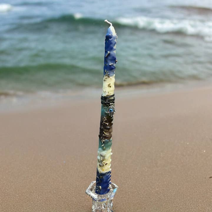 Evil Eye Reversal Ritual Candle for wholesale by Corellia Gifts + Goods