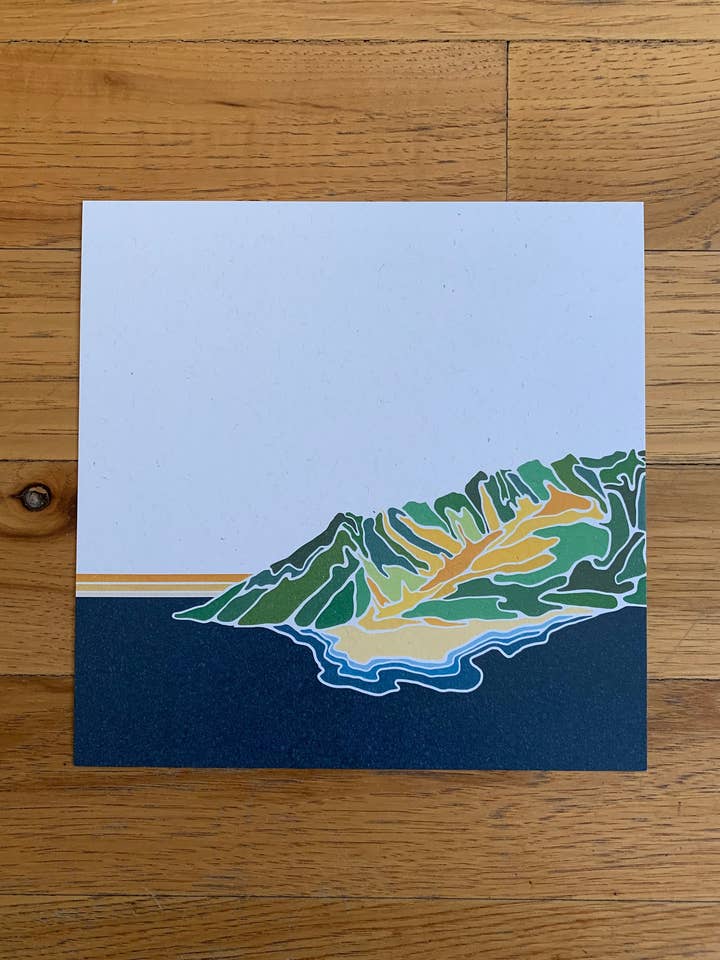 Big Sur - minimalist coast surf art for wholesale by Bryn Merrell Art