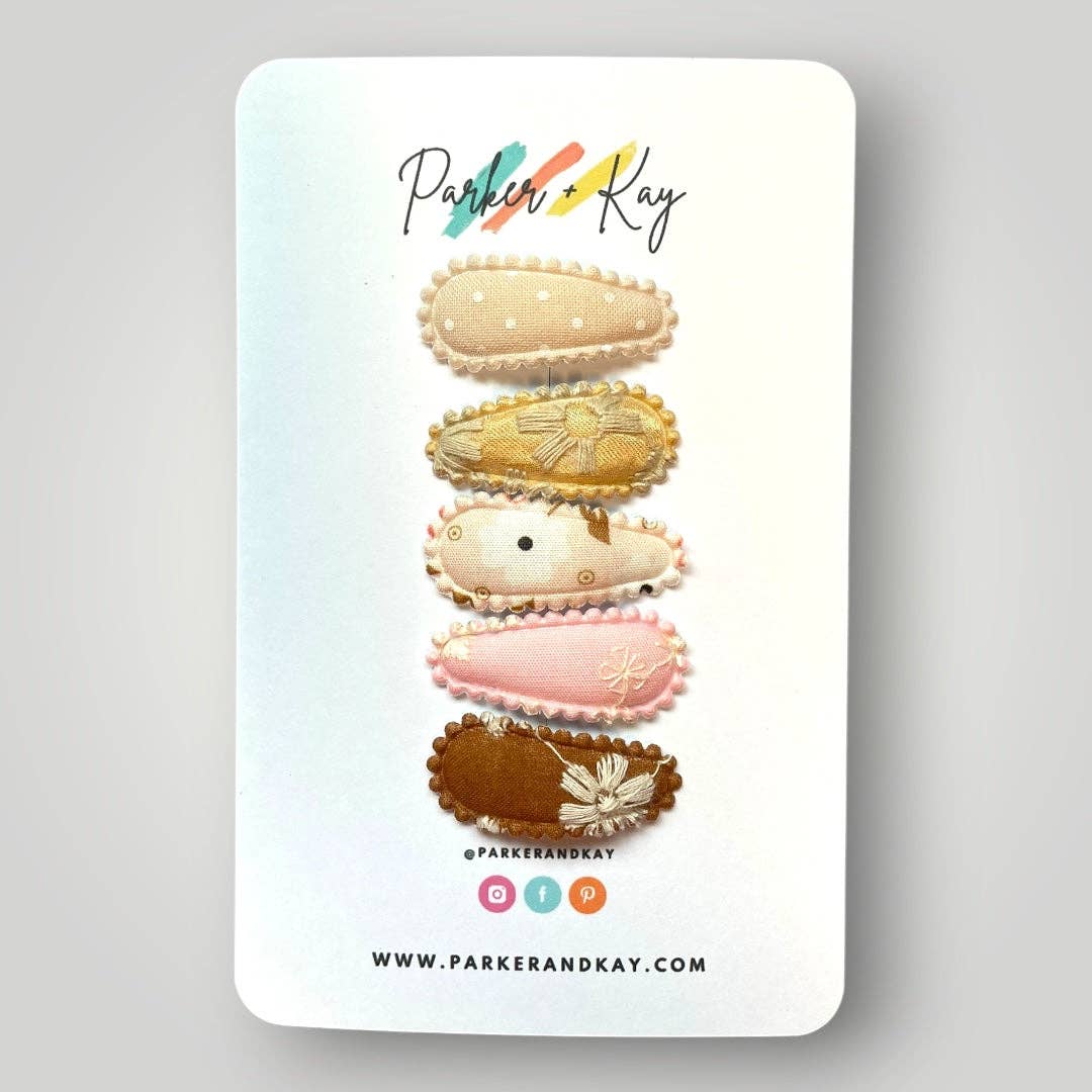Parker and Kay Collective - Wholesale Hair Clip - Kids - Mystery Bag | Fabric Snap Clips7