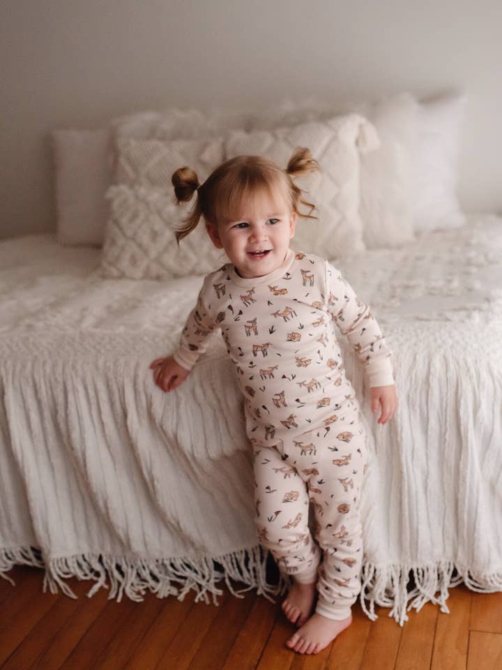 L'ovedbaby - Wholesale Sleepwear Set - Kids - Doe-a-Deer | Kids' Organic PJ Set1