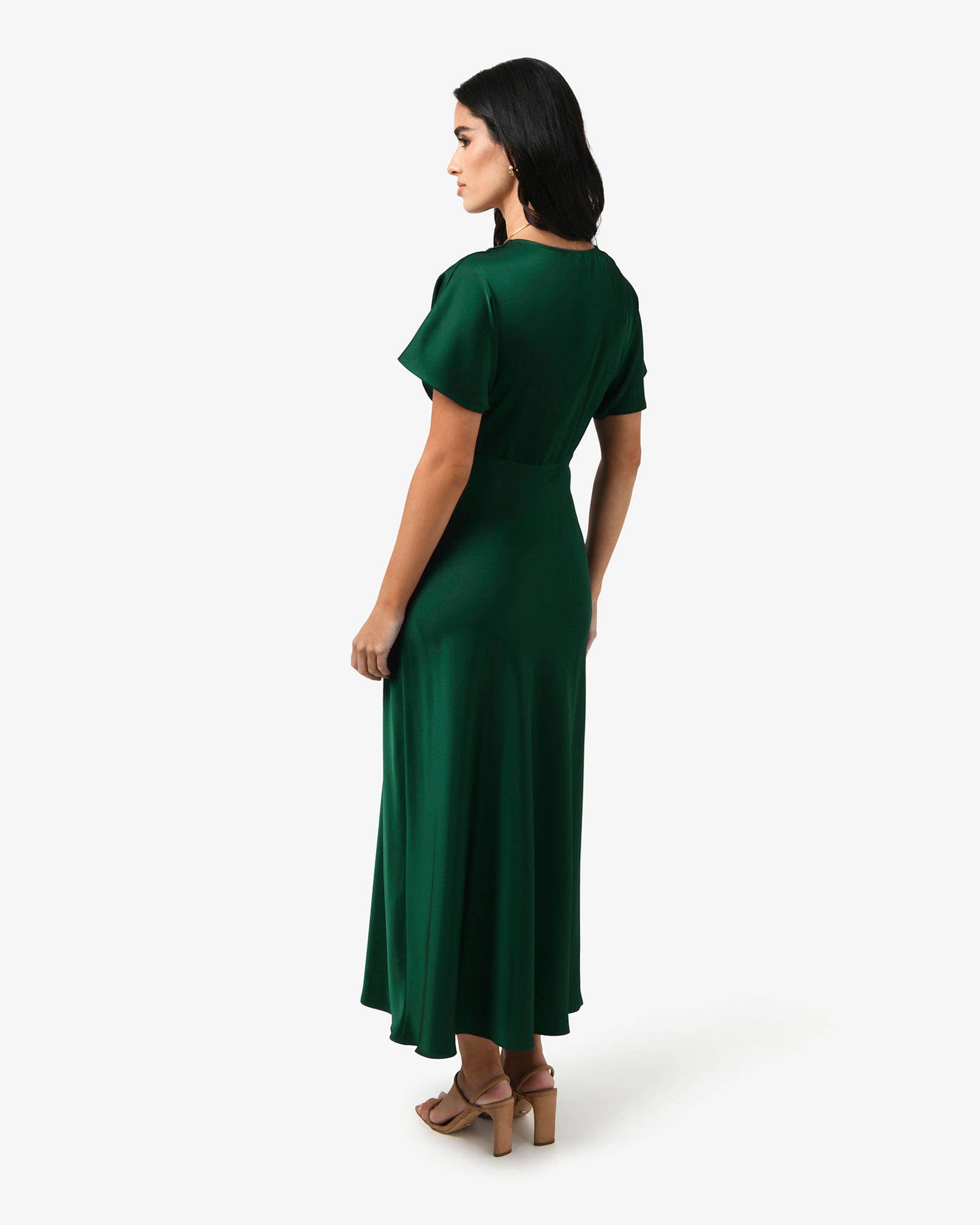 Forcast - Wholesale Dress - Women's - Forcast Women's Catalina V-Neck Satin Dress7