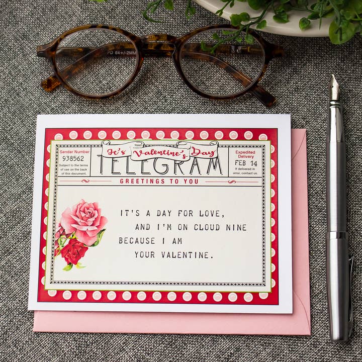 Valentine's Day Card - Telegram for wholesale by Sunshine and Ravioli