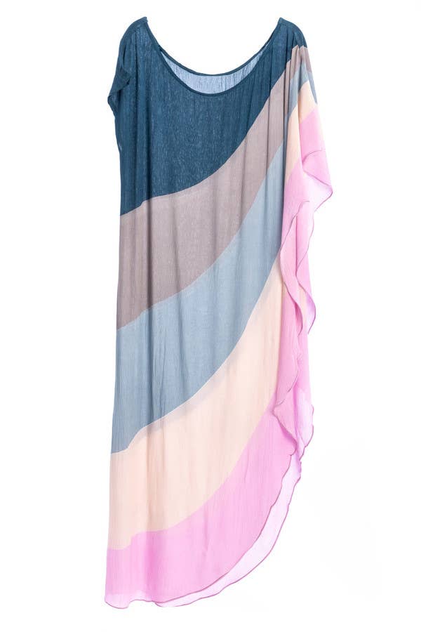 SAACHI - Vendita all'ingrosso Caftano - Donna - Caftano a righe asimmetriche5