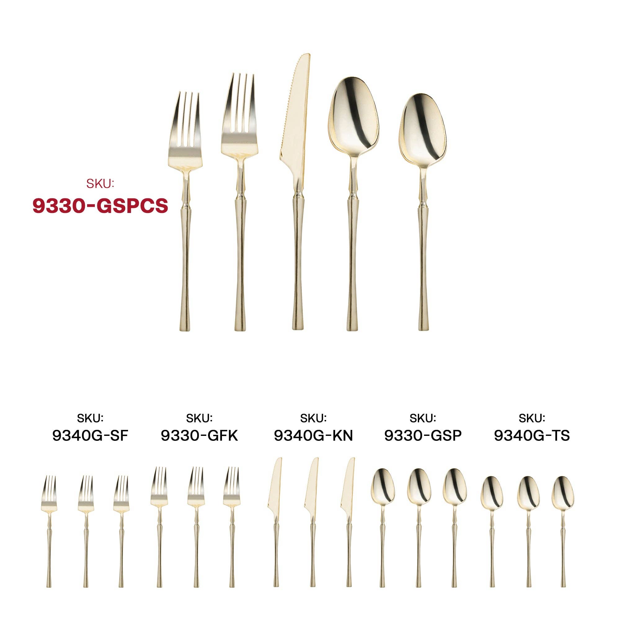 Smarty had a Party – Großhandel Bestecksets – Einweg-Besteckset in glänzendem Gold für 20 Gäste4