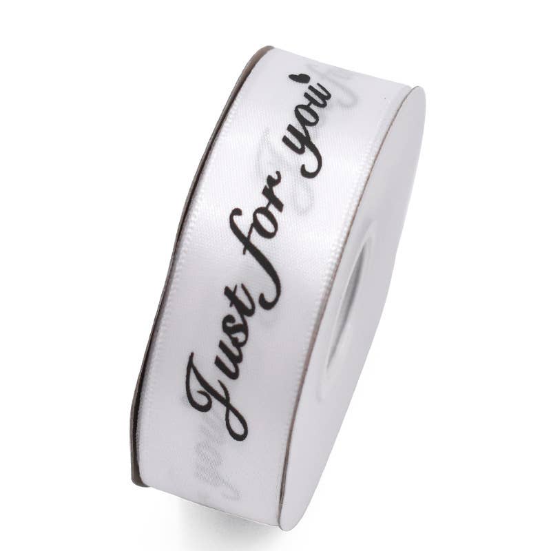 ByHome - Vente Ruban – emballage cadeau - Ruban cadeau large en polyester de 1,0 po x 22 mètres, JUST FOR YOU0