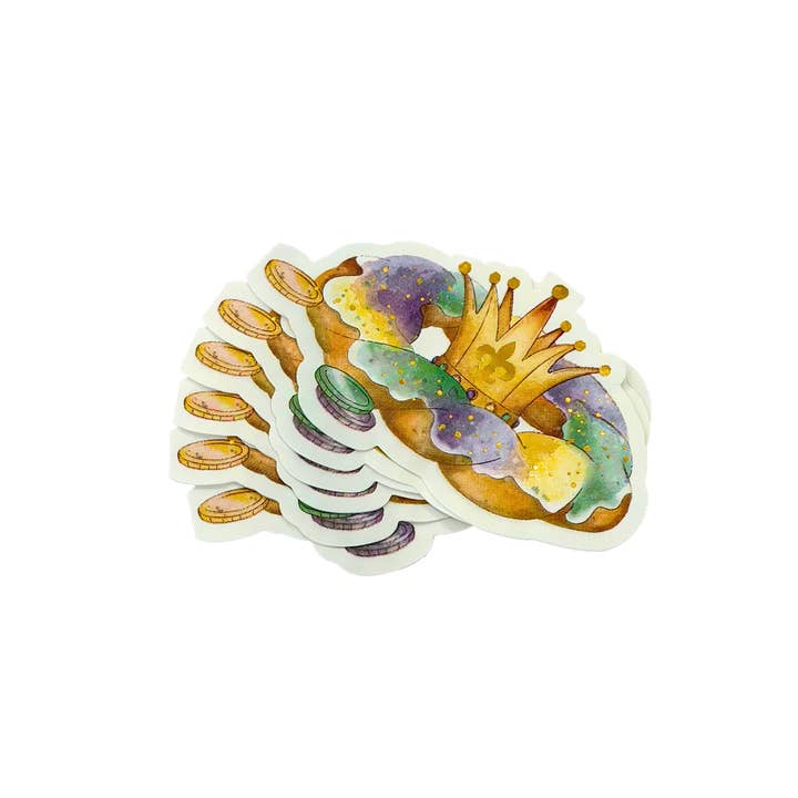 Serviettes de fête en papier doré King Cake (ensemble de 20) pour la vente par Nola Tawk