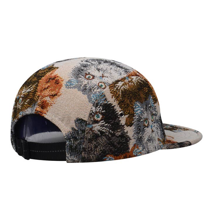 HATPHILE - Wholesale Flat Brim Cap - Unisex - HatPhile Unique Cat Jacquard 5-Panel Hat – Playful & Premium Designs