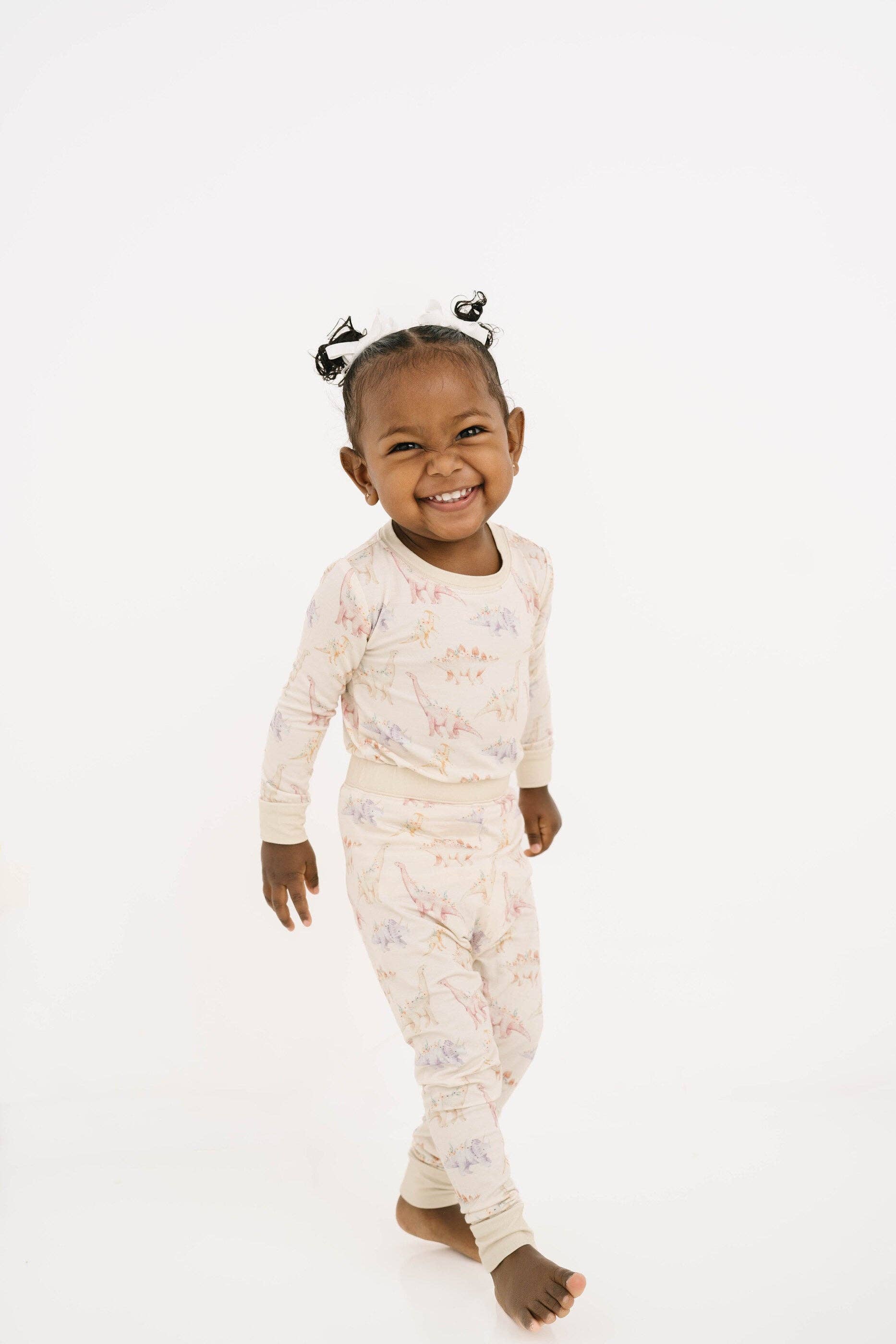 Little One Shop - Wholesale Top & Pant Set - Kids - Floral Dino Bamboo Set3