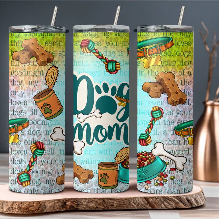 Dog Mom Toys Tumbler for wholesale by Wicked Flower Creations