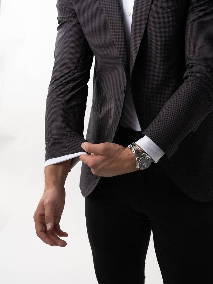 REMOVED BRAND - Wholesale Blazer - Men's - Performance Blazer // GREY HOUNDSTOOTH2