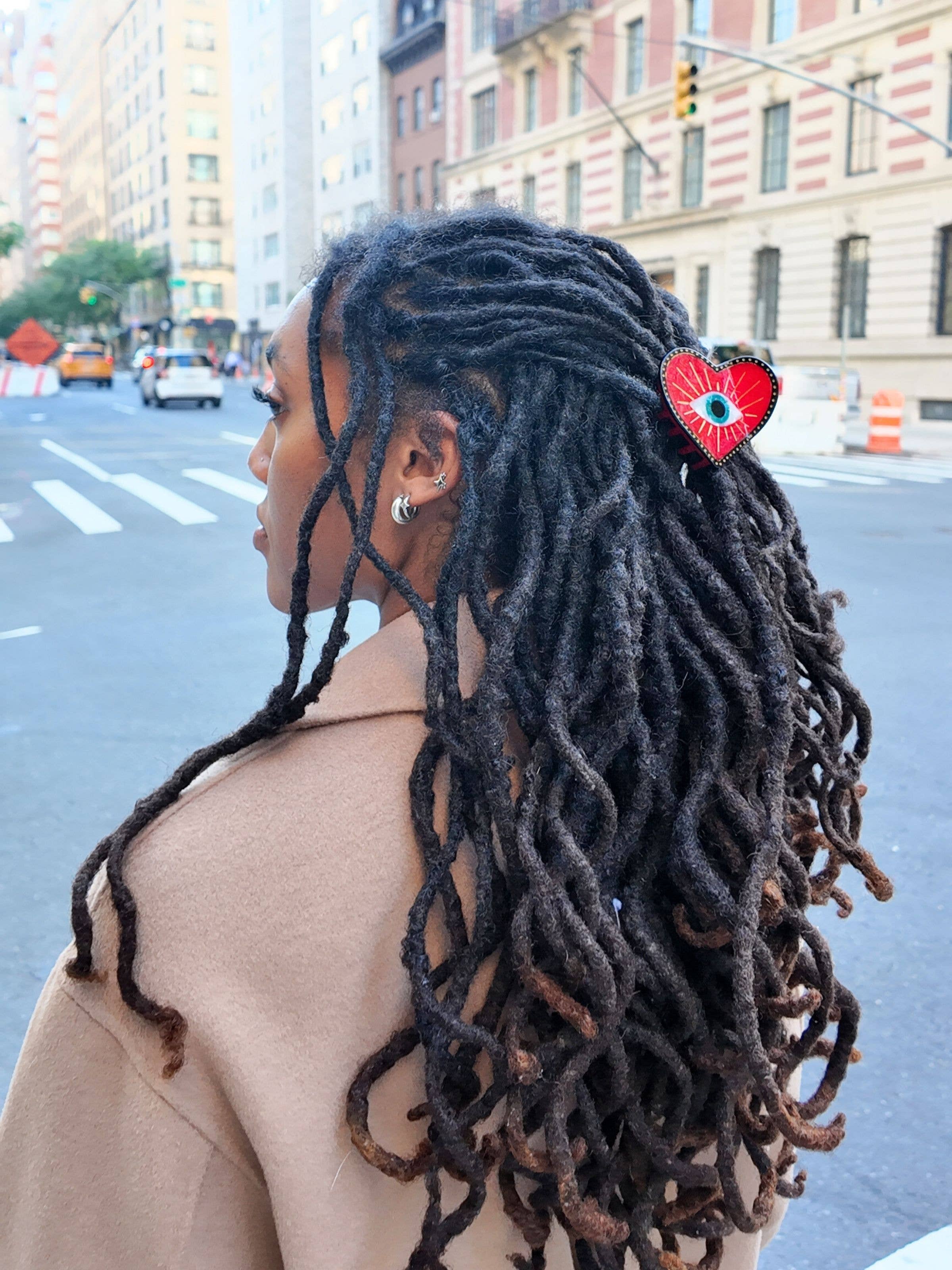 Solar Eclipse - Wholesale Hair Clip - Women's - Hand-painted Lucky Eye Heart Hair Claw Clip | Eco-Friendly4